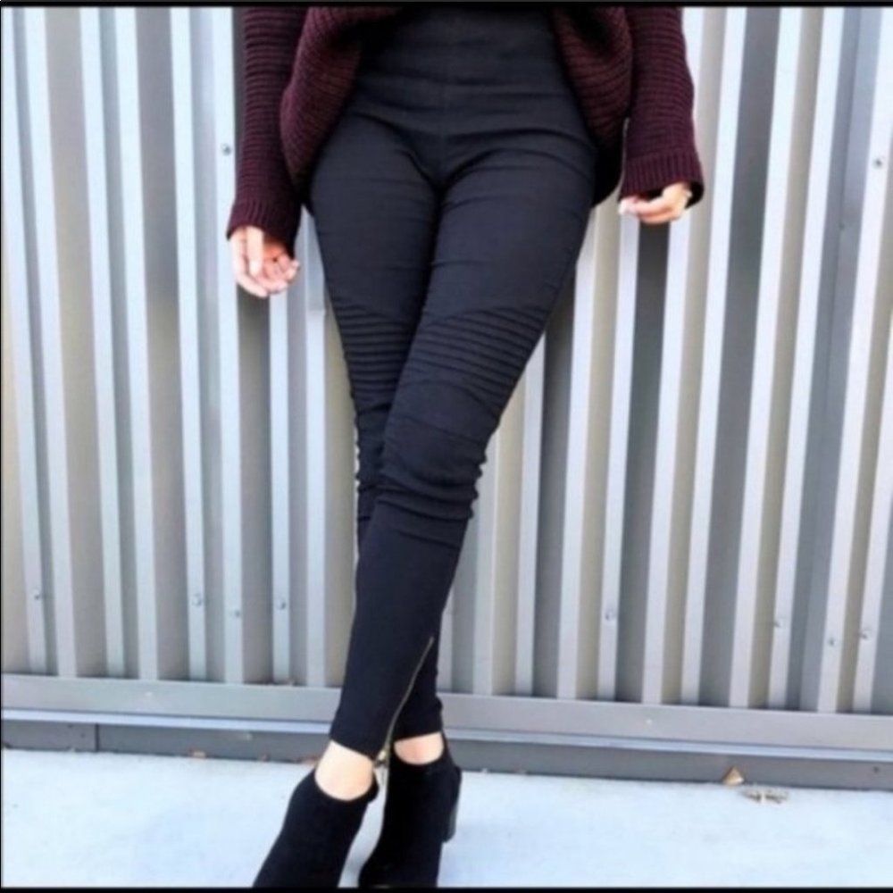 COPY - Black moto leggings new size s/m - Picture 2 of 2